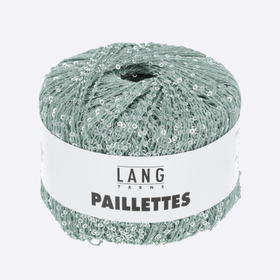 Пряжа Lang Paillettes (39.0072, Мята на серебре)