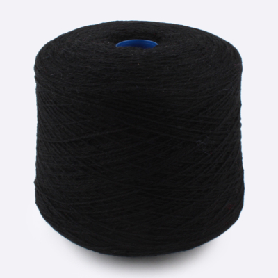 Бобина кашемир с мериносом Tundra by Biagioli Modesto 2/7000 (30% кашемир, 70% меринос), 350 м. (400002, Черный)