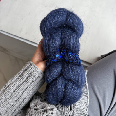 Косичка кидмохер на шелке Craft ❤ Pail (Сапфировый грильяж)