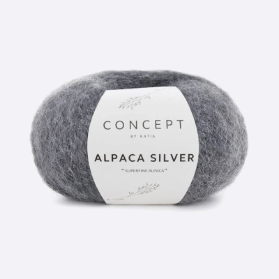 Пряжа Katia Alpaca Silver (1053.256, Медиум грей, я говорю)