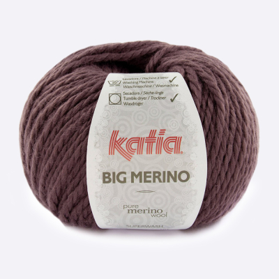 Пряжа Katia Big Merino (778.55, Вишневый шоколад)