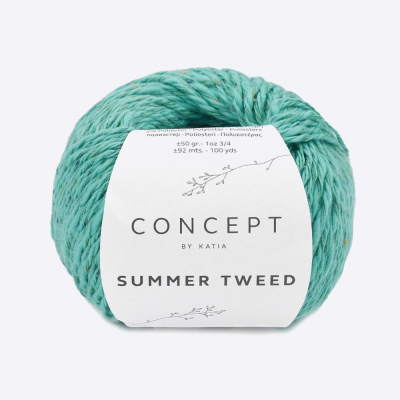 Пряжа Katia Summer Tweed (1324.66, Бирюзовая пыль)