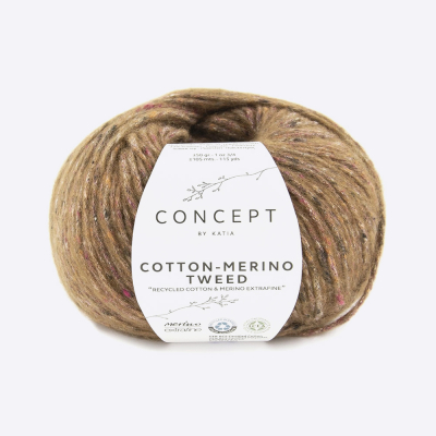 Пряжа Katia Cotton-Merino TWEED (1245.505, Вильнюс в шоколаде)
