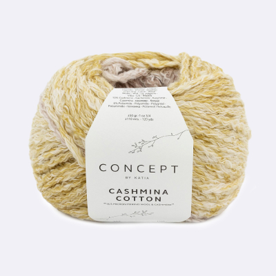 Пряжа Katia Cashmina Cotton (1341.102, Лимонный ганаш)