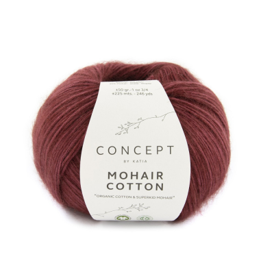Пряжа Katia Mohair Cotton (1246.81, Вино)