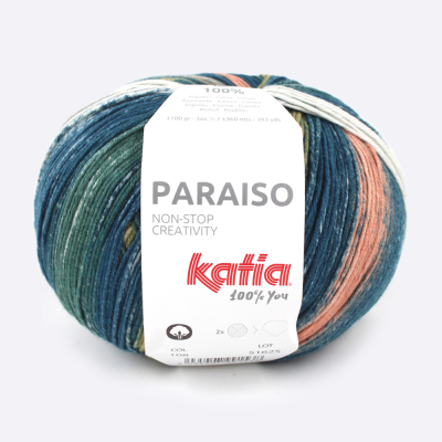 Пряжа Katia Paraiso (1238.108, Марокканский закат)