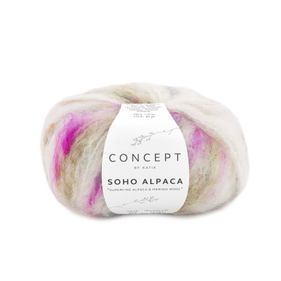 Пряжа Katia Soho Alpaca (1389.300, Ягодный чизкейк)