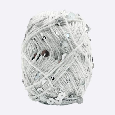 Королевские крафтовые пайетки (Белый с серебром)