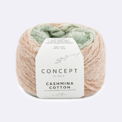 Пряжа Katia Cashmina Cotton (1341.104, Мятный раф)