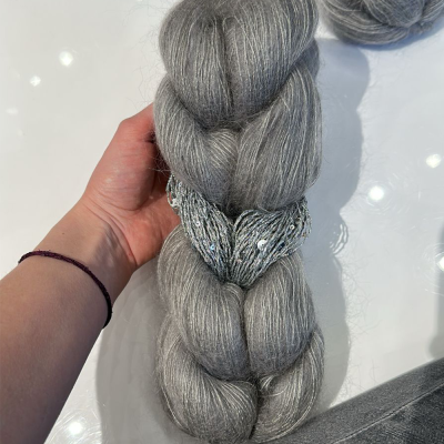 Косичка кидмохер на шелке Craft ❤ Pail (Серебряная шиншилла Luxury)