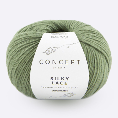 Пряжа Katia Silky Lace (186, Замшевый мох)