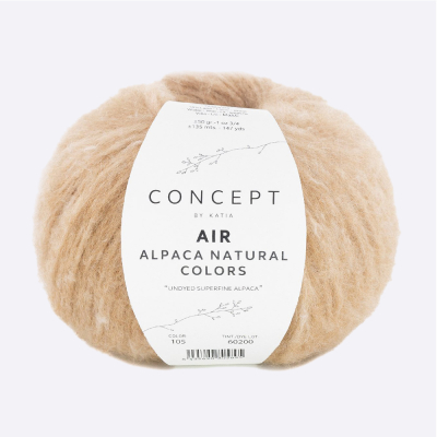 Пряжа Katia Air Alpaca Natural Colors (1340.105, Беж)