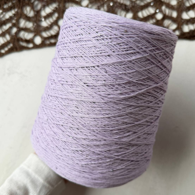 Бобина Cotton Paillettes Mix (95% хлопок, 5% сияние). (421 Windley, Лаванда, 500 м.)