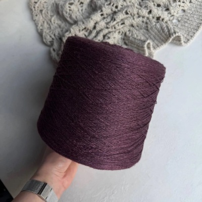 Бобина Lino Fiammato (67% вискоза, 33% лен), 450 м. (Mauve, Мусака, 450 м)