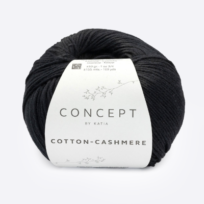 Пряжа Katia Cotton-Cashmere (949.89, Угольный)