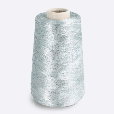 Бобина Shiny Shades (78% вискоза, 12% люрекс, 10% Па), 1600 м. (810, Серебро)