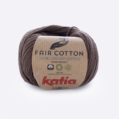 Пряжа Katia Fair Cotton (1018.25, Шоколад)