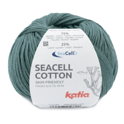 Пряжа Katia Seacell-Cotton (1178.121, Пыльный изумруд)