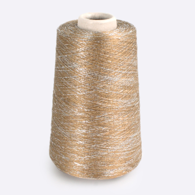 Бобина Shiny Shades (78% вискоза, 12% люрекс, 10% Па), 1600 м. (423, Сахара)