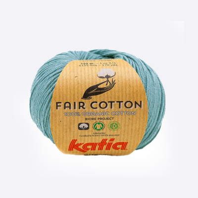Пряжа Katia Fair Cotton (1018.41, Пыльная мята)