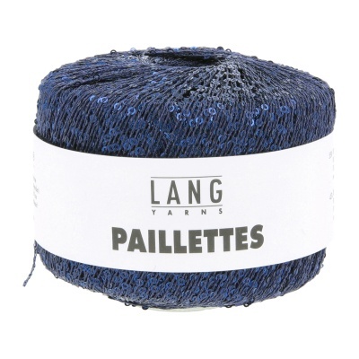 Пряжа Lang Paillettes (39.0010, Ночной сапфир)