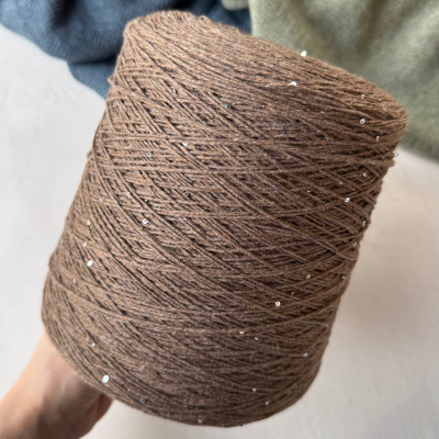 Бобина Cashmere Shine by Loro Piana (97% кашемир, 3% пайетки), 320 м. (1125 1122 6116, Пекан)