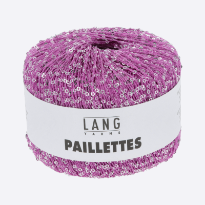 Пряжа Lang Paillettes (39.0085, Фуксия с серебром)