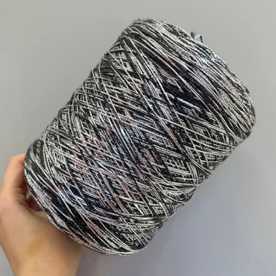 Бобина фольга Emperator (90% меринос, 8% люрекс, 2% ПА). (1528, 250 м, Сланец в серебре)