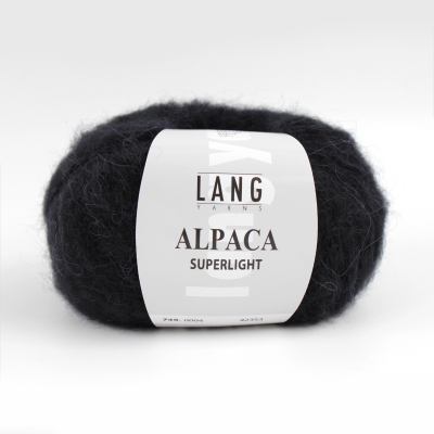 Пряжа Lang Yarns Alpaca Superlight (0004, Черный)