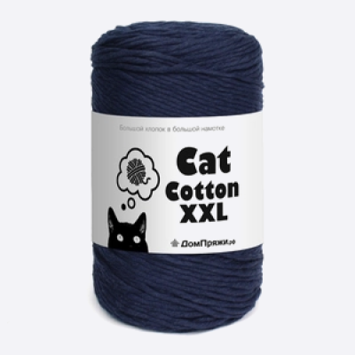 Пряжа Cat Cotton XXL кошка (Чернильный синий)