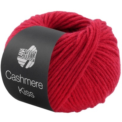 Пряжа Lana Grossa Cashmere Kiss (63616, 122 Красная ягода)