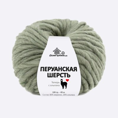 Пряжа Перуанская шерсть с Альпака (127, Хаки)