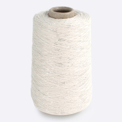 Бобина Shiny Shades (78% вискоза, 12% люрекс, 10% Па), 1600 м. (100, Белая лилия)