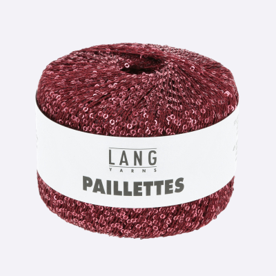Пряжа Lang Paillettes (39.0062, Сочный гранат)