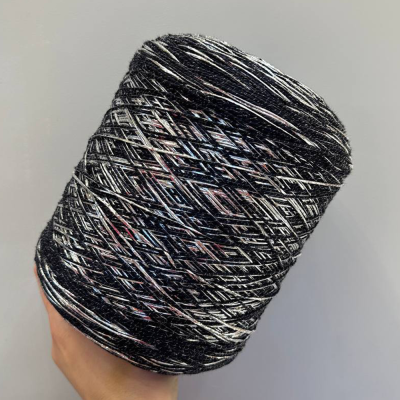 Бобина фольга Emperator (90% меринос, 8% люрекс, 2% ПА). (1533, 250 м, Меренга в серебре)