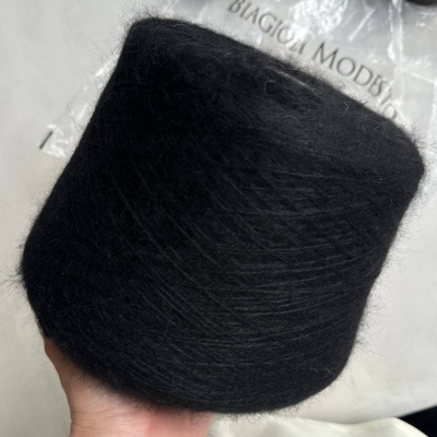 Бобина Angora70 by Biagioli Modesto (70% ангора, 30% Па), 500 м. (07, Черная соль)