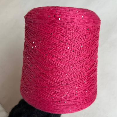 Бобина Cashmere Shine by Loro Piana (97% кашемир, 3% пайетки), 320 м. (64352, Малина)