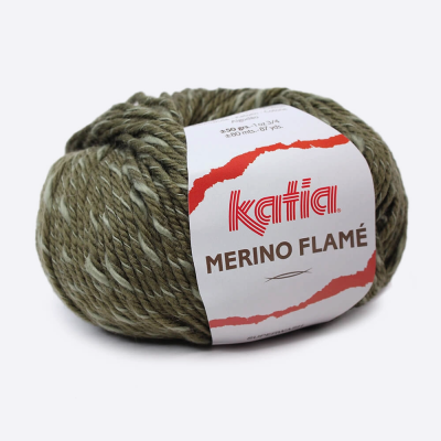 Пряжа Katia Merino Flame (109, Хаки меланж)