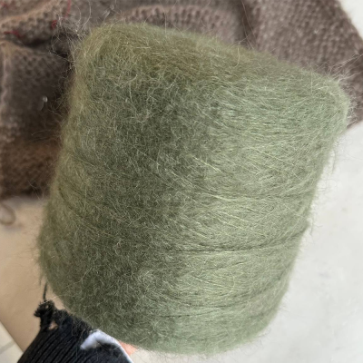 Бобина Lux Mohair (67% кидмохер, 25% шелк, 7% меринос), 370 м. (6110, Шалфей)