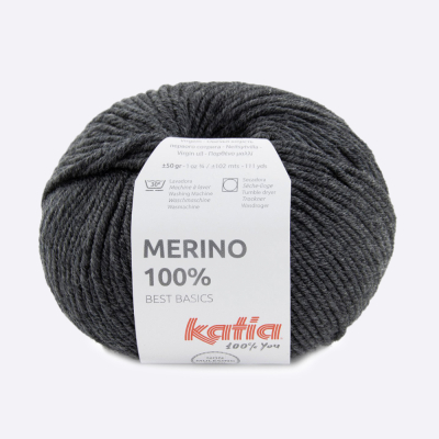 Пряжа Katia Merino 100% (449.503, Асфальт) Пряжа Katia Merino 100% (449.503, Асфальт)