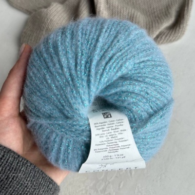 Пряжа Katia Cotton-Merino Glam (1300.309, Голубая лагуна)