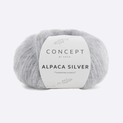 Пряжа Katia Alpaca Silver (1053.255, Пепельный Морис)