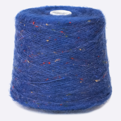 Бобина Silkid Tweed (62% кидмохер, 8% тенсел, 30% шелк), 850 м. (3356, Королевский синий)