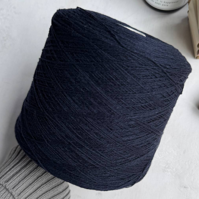 Бобина Sol Levante 2/15 Vela (10% кашемир, 90% меринос), 750-800 м. (6716, Темная ночь)