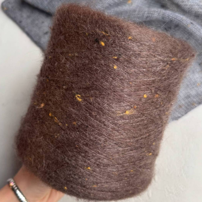 Бобина Silkid Tweed (62% кидмохер, 8% тенсел, 30% шелк), 850 м. (3316, Какао бобы)