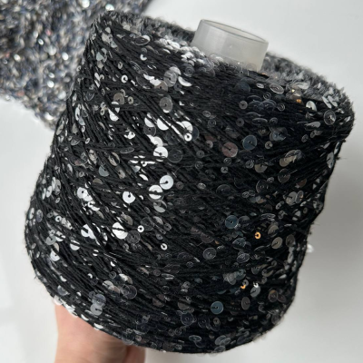 Бобина пайетки Lustro (50% хлопок, 50% пайетки) (1336, Багира)