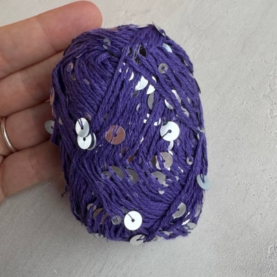 Королевские крафтовые пайетки (Темная сирень с серебром)