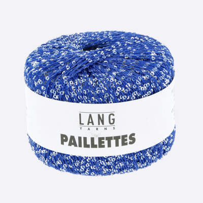 Пряжа Lang Paillettes (39.0006, Электрик с серебром)