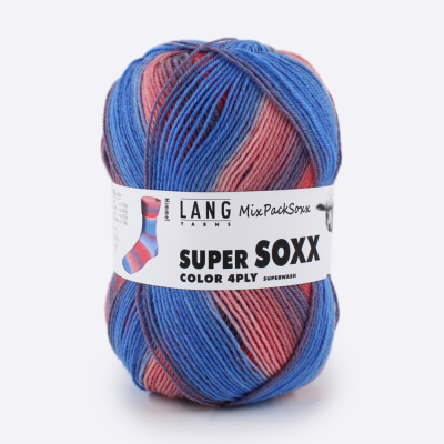 Пряжа Lang Yarns Super Soxx Color 4-Fach (312, Арктическая клубника)