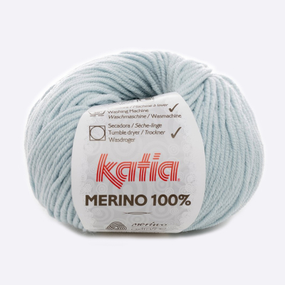 Пряжа Katia Merino 100% (449.67, Голубой снег) Пряжа Katia Merino 100% (449.67, Голубой снег)